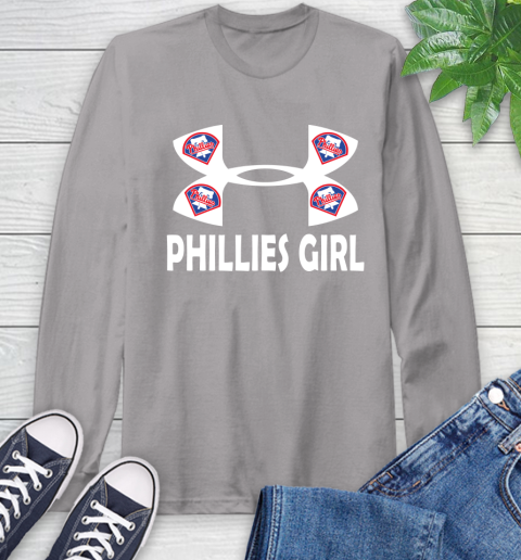 MLB Philadelphia Phillies Under Armour Baseball Sports Long Sleeve T-Shirt 6