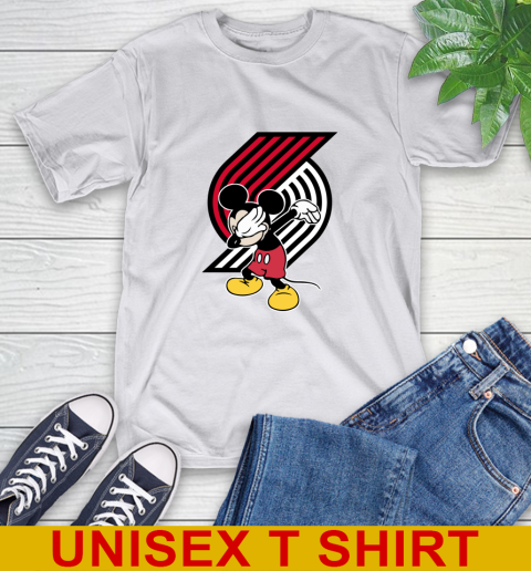 Portland Trail Blazers NBA Basketball Dabbing Mickey Disney Sports T-Shirt 12