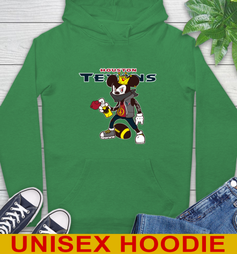 Houston Texans NFL Football Mickey Peace Sign Sports Hoodie 8