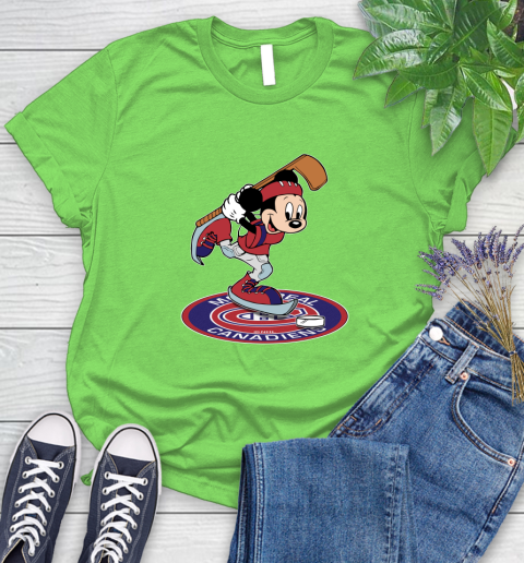 NHL Hockey Montreal Canadiens Cheerful Mickey Disney Shirt Women's T-Shirt 10