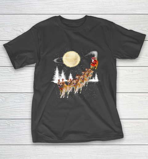 Golden Retriever Reindeer Christmas T-Shirt