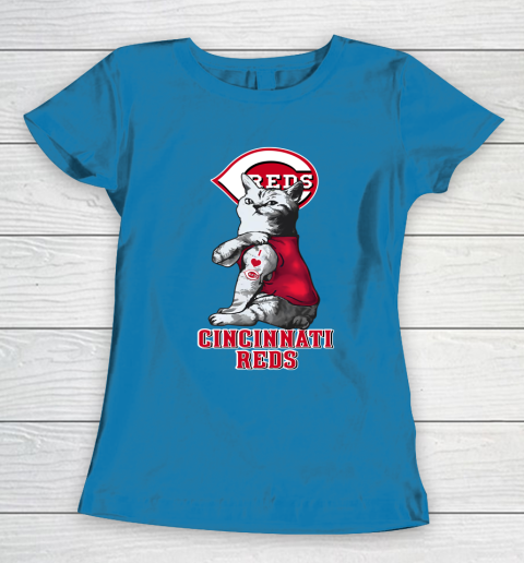 MLB Baseball My Cat Loves Cincinnati Reds Women's T-Shirt 6