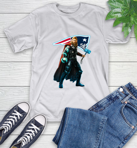 NFL Thor Avengers Endgame Football New England Patriots T-Shirt 12