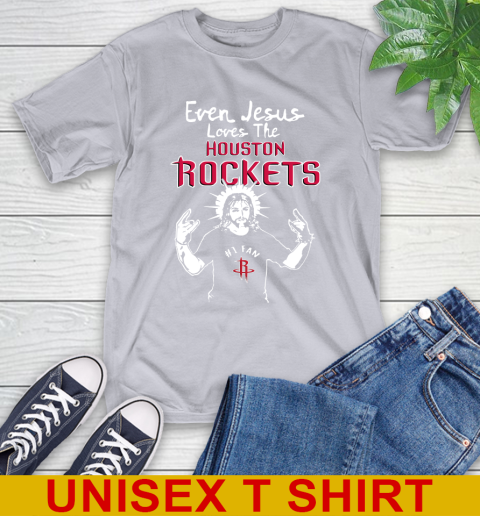 Houston Rockets NBA Basketball Even Jesus Loves The Rockets Shirt T-Shirt 5