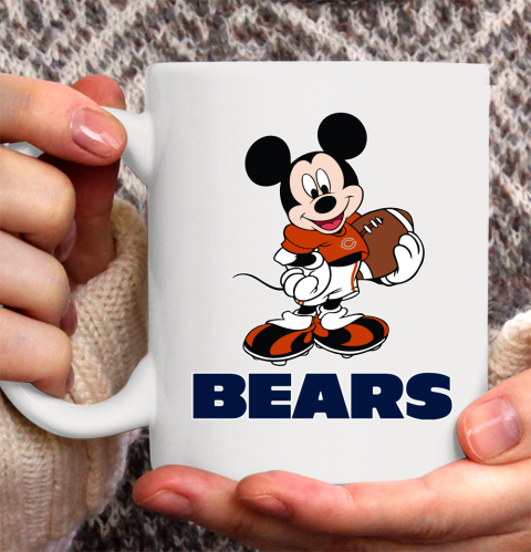 NFL Football Chicago Bears Cheerful Mickey Mouse Shirt Ceramic Mug 11oz 2