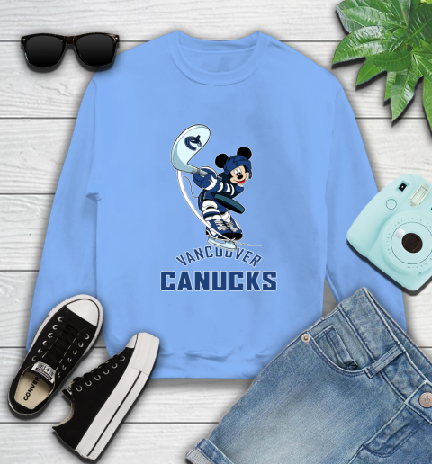 NHL Hockey Vancouver Canucks Cheerful Mickey Mouse Shirt Sweatshirt 11