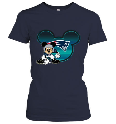 NFL New England Patriots Mickey Mouse Disney Football T Shirt rkZQ2XwVKl4 ladies t shirt 20 95 151514 front navy