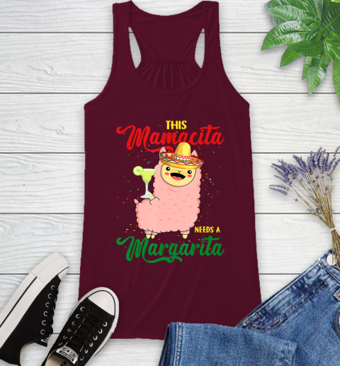Nurse Shirt This Mamacita needs a Margarita Llama T Shirt Racerback Tank 2