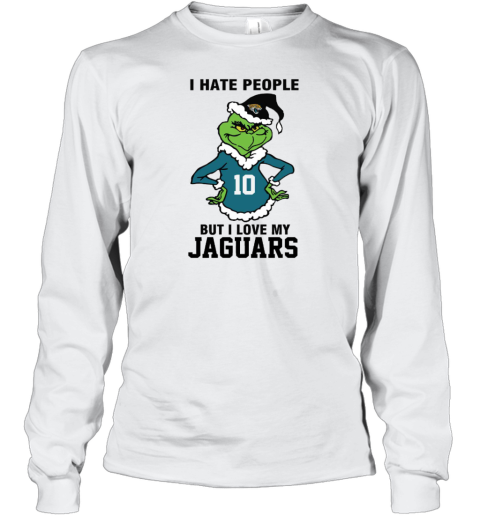 I Hate People But I Love My Jaguars Jacksonville Jaguars NFL Teams Long Sleeve T-Shirt