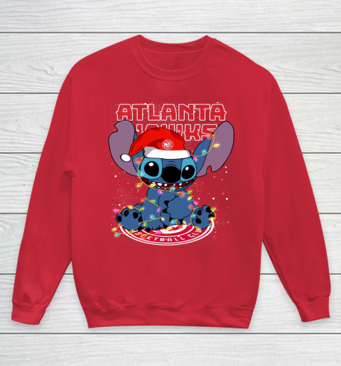 Atlanta Hawks NBA noel stitch Basketball Christmas Youth Sweatshirt 4