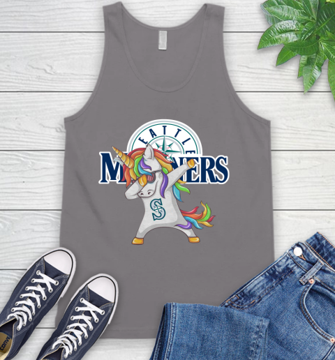 Seattle Mariners MLB Baseball Funny Unicorn Dabbing Sports Tank Top 7