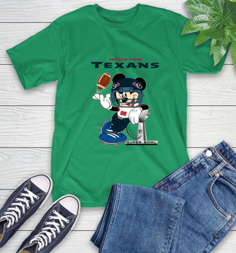NFL Houston Texans Mickey Mouse Disney Super Bowl Football T Shirt T-Shirt 7