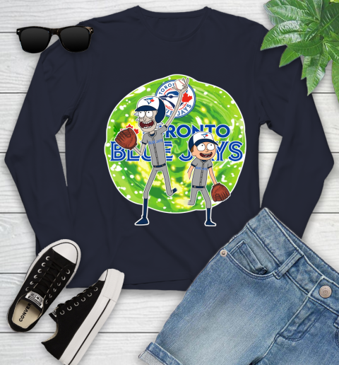 MLB Toronto Blue Jays Rick And Morty Baseball Sports Youth Long Sleeve 3
