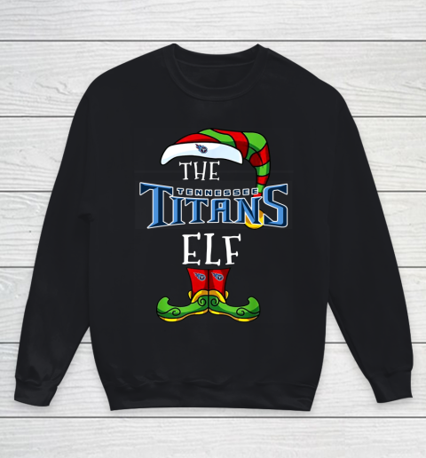 Tennessee Titans Christmas ELF Funny NFL Youth Sweatshirt