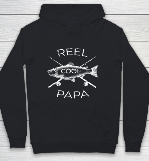 Father's Day Funny Gift Ideas Apparel  Reel Cool Papa Dad Father T Shirt Youth Hoodie