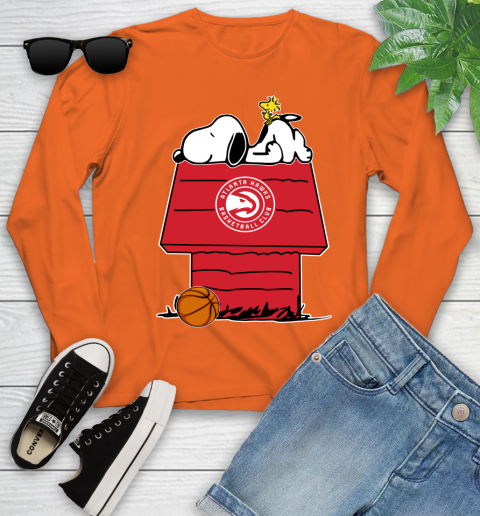 Atlanta Hawks NBA Basketball Snoopy Woodstock The Peanuts Movie Youth Long Sleeve 4