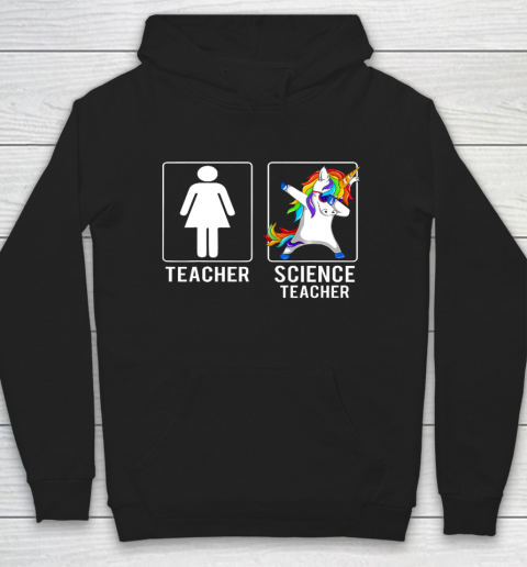 Science Teacher Unicorn Dabbing Funny Hoodie