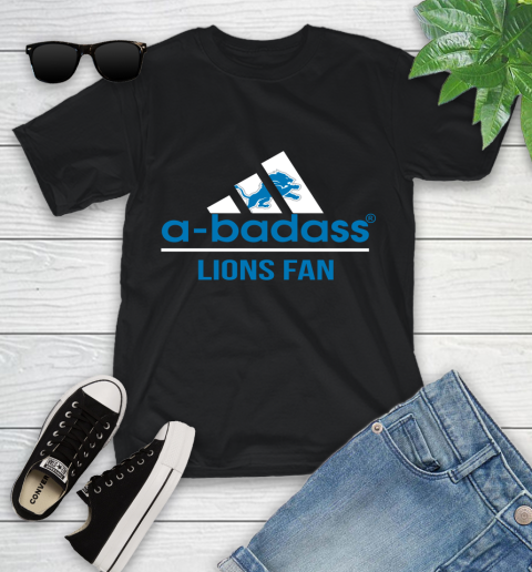 Detroit Lions NFL Football A Badass Adidas Adoring Fan Sports Youth T-Shirt