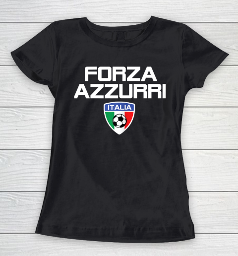 Italy Soccer Jersey 2020 2021 Euro Italia Football Team Forza Azzurri Women's T-Shirt