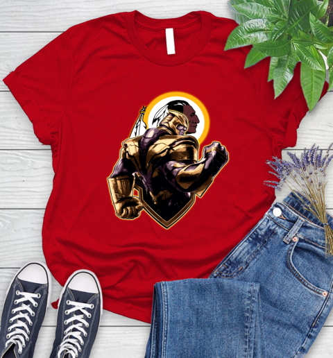 NFL Thanos Avengers Endgame Football Sports Washington Redskins Women's T-Shirt 9