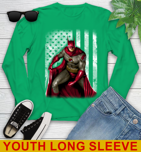 Portland Trail Blazers NBA Basketball Batman DC American Flag Shirt Youth Long Sleeve 7