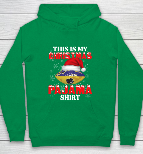 Baltimore Ravens This Is My Christmas Pajama Shirt NFL Youth Hoodie 4