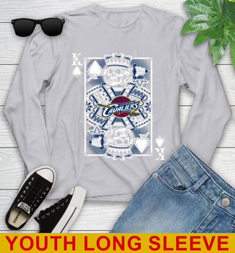 Cleveland Cavaliers NBA Basketball The King Of Spades Death Cards Shirt Youth Long Sleeve 5