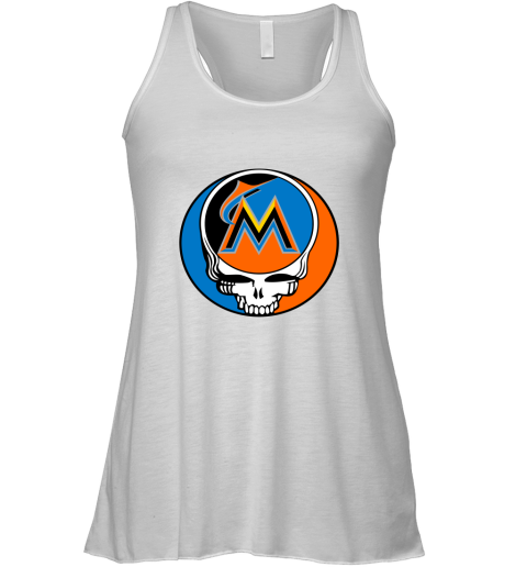 Miami Marlins The Grateful Dead Baseball MLB Mashup Racerback Tank