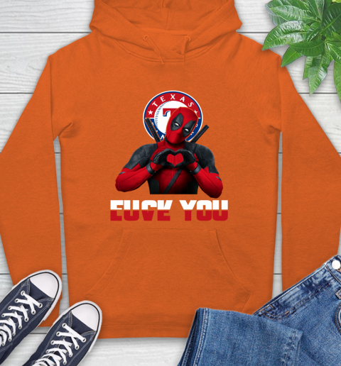 MLB Texas Rangers Deadpool Love You Fuck You Baseball Sports Hoodie 4