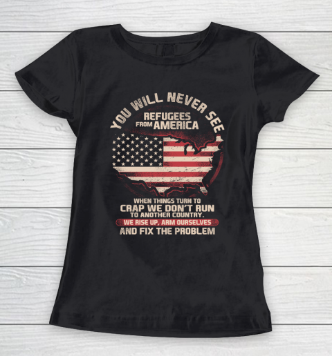 Veteran Shirt Patriot Refugees From America Women's T-Shirt
