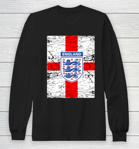 Three Lions On A Shirt European Football England Flag Football Euro Long Sleeve T-Shirt