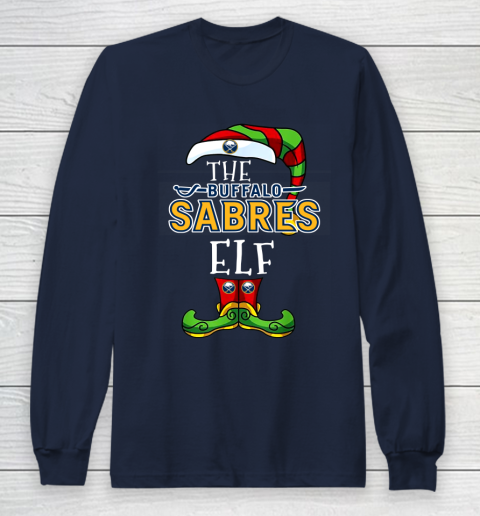 Buffalo Sabres Christmas ELF Funny NHL Long Sleeve T-Shirt 2