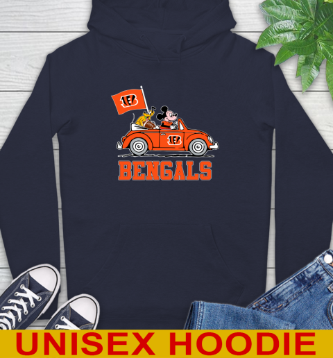 NFL Football Cincinnati Bengals Pluto Mickey Driving Disney Shirt Hoodie 4