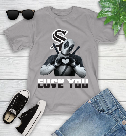MLB Chicago White Sox Deadpool Love You Fuck You Baseball Sports Youth T-Shirt 4