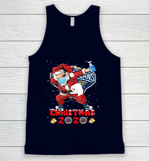 New Orleans Pelicans Funny Santa Claus Dabbing Christmas 2020 NBA Tank Top 2