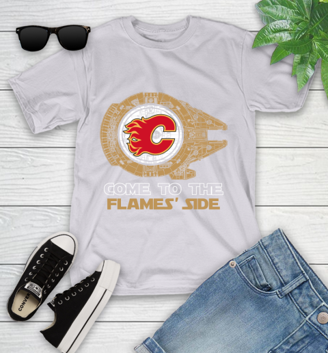 NHL Come To The Calgary Flames Wars Hockey Sports Youth T-Shirt 4