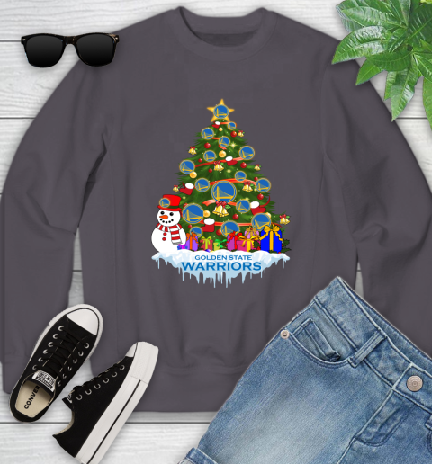 Golden State Warriors Merry Christmas NBA Basketball Sports Youth Sweatshirt 6