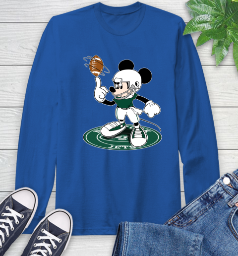 NFL Football New York Jets Cheerful Mickey Disney Shirt Long Sleeve T-Shirt 10