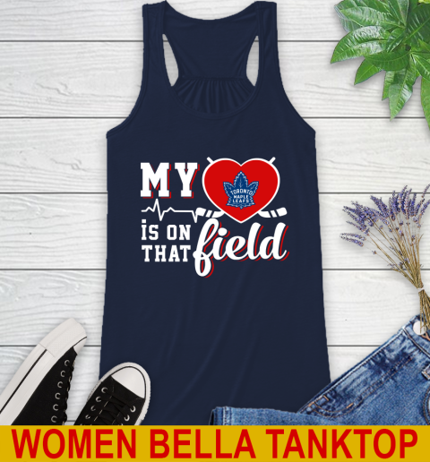 NHL My Heart Is On That Field Hockey Sports Toronto Maple Leafs Racerback Tank 9