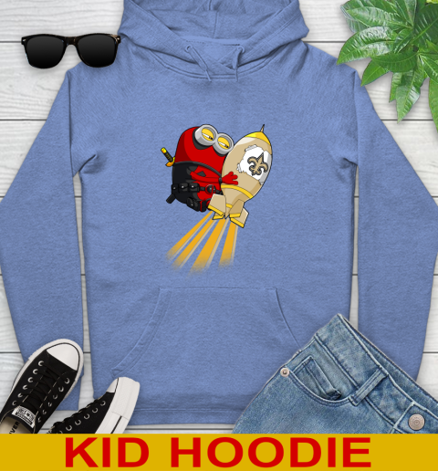 NFL Football New Orleans Saints Deadpool Minion Marvel Shirt Youth Hoodie 12