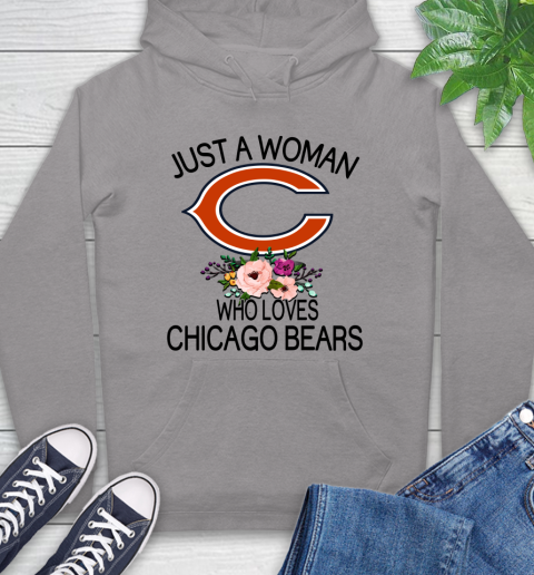 NFL Just A Woman Who Loves Chicago Bears Football Sports Hoodie 4