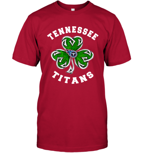 NFL Tennessee Titans Three Leaf Clover St Patrick's Day Football Sports CtSyjQVJSK1 classic t shirt 2 95 151514 front red