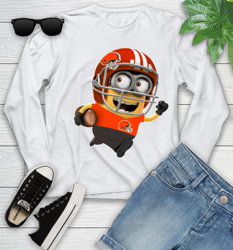 NFL Cleveland Browns Minions Disney Football Sports Youth Long Sleeve