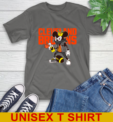 Cleveland Browns NFL Football Mickey Peace Sign Sports T-Shirt 8