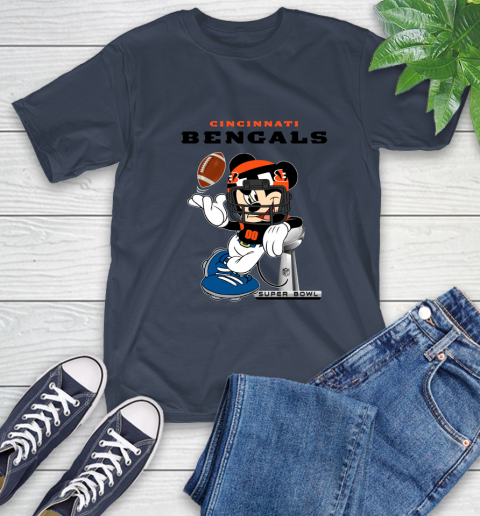 NFL Cincinnati Bengals Mickey Mouse Disney Super Bowl Football T Shirt T-Shirt 4