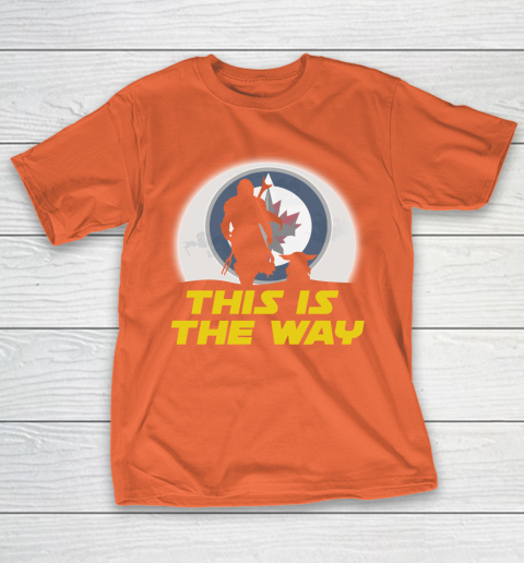 Winnipeg Jets NHL Ice Hockey Star Wars Yoda And Mandalorian This Is The Way T-Shirt 4
