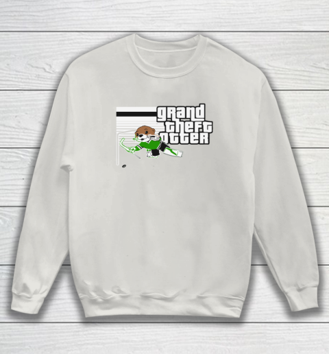 Jake Oettinger Grand Theft Otter Dallas Hockey Sweatshirt 8