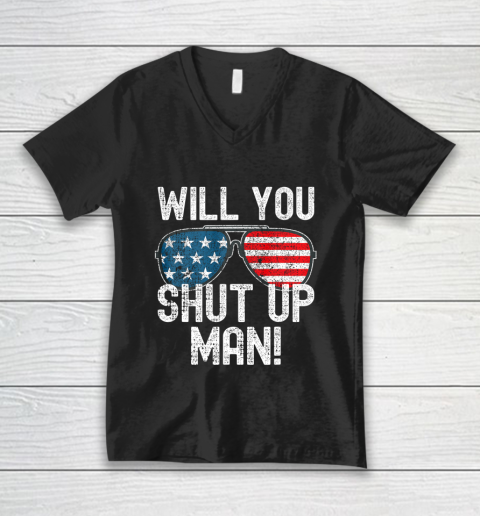 Will You Shut Up Man Joe Biden Presidential Debate 2020 V-Neck T-Shirt