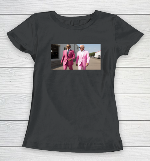 Joe Biden x Barack Obama In Pink Suited Women's T-Shirt