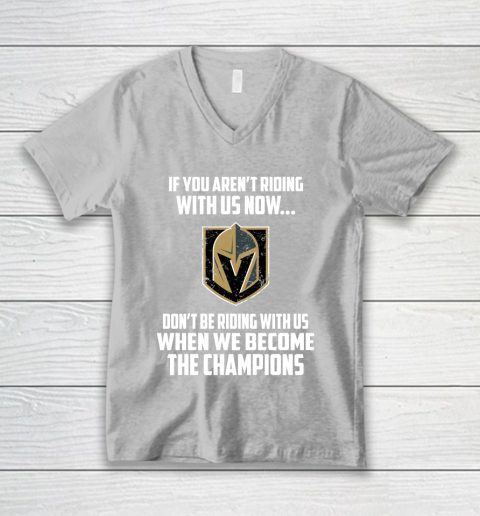 NHL Vegas Golden Knights Hockey We Become The Champions V-Neck T-Shirt 3